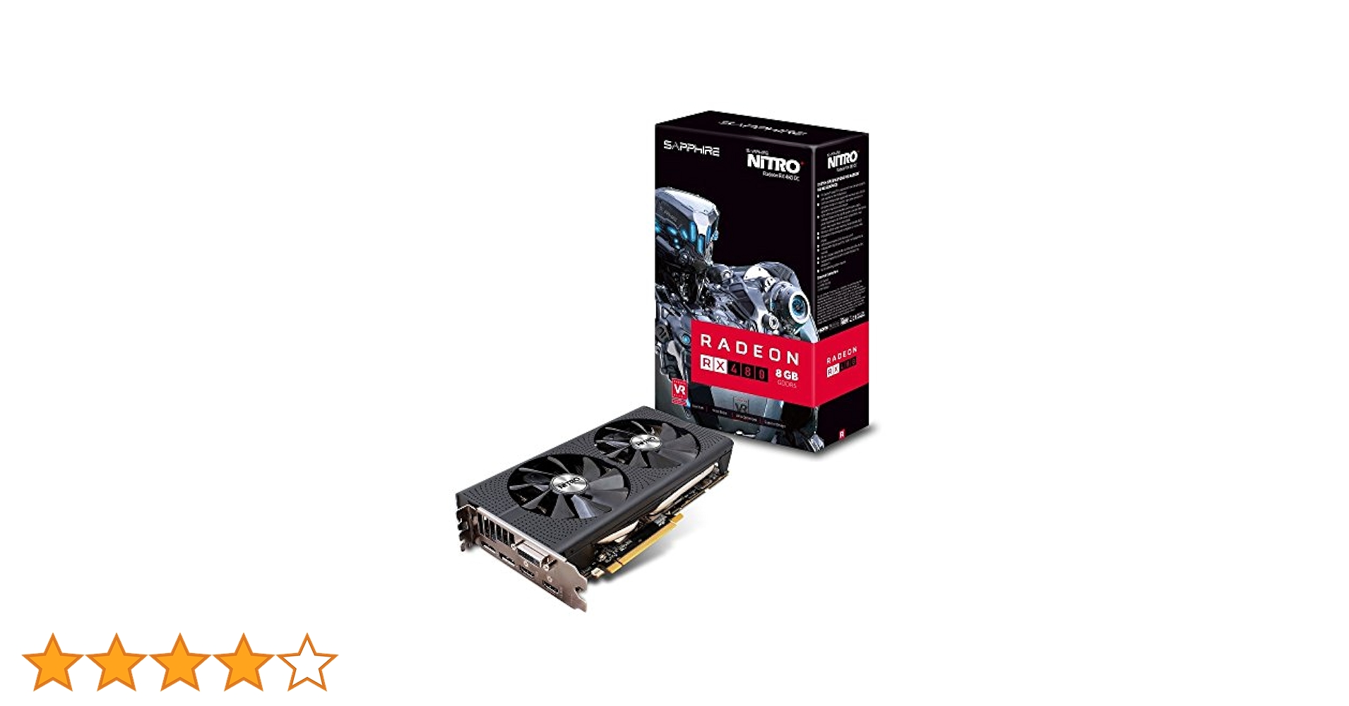 Sapphire AMD RX480 Nitro+ 8 GB GDDR5 Memory Polaris FinFET